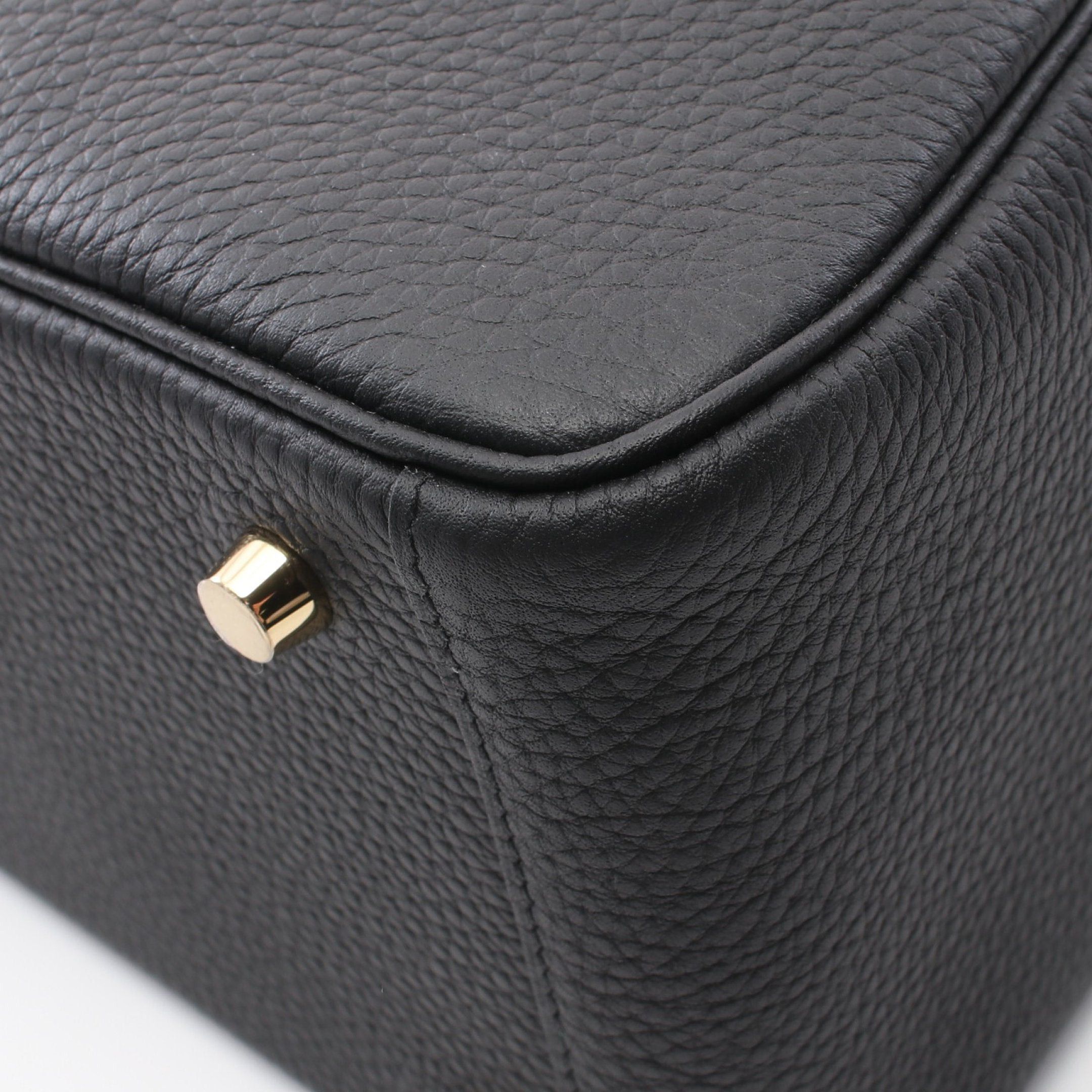 Hermes Hermes Lindy 26 Shoulder Bag Clemence Leather Black Gold Hardware K Stamp Size ONE SIZE - 6 Thumbnail
