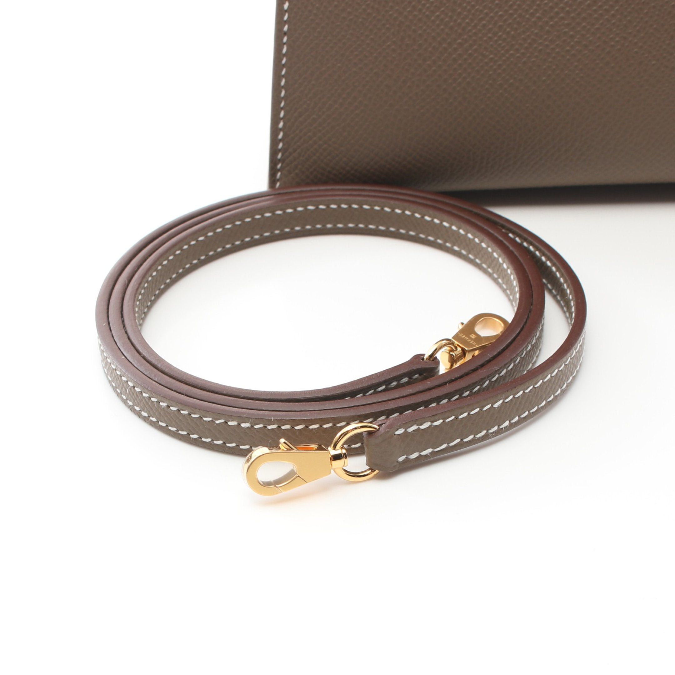 Hermes Hermes Mini Kelly 2 Handbag Veau Epsom Gray Brown Gold Hardware K Stamp Size ONE SIZE - 6 Thumbnail