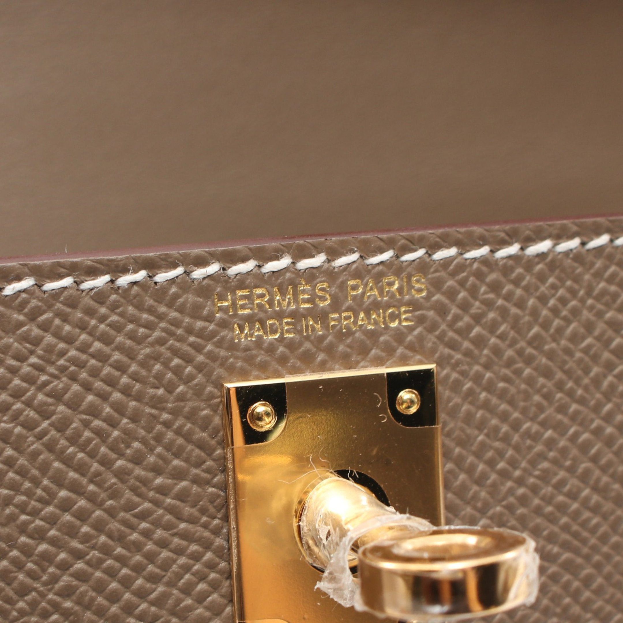 Hermes Hermes Mini Kelly 2 Handbag Veau Epsom Gray Brown Gold Hardware K Stamp Size ONE SIZE - 4 Thumbnail