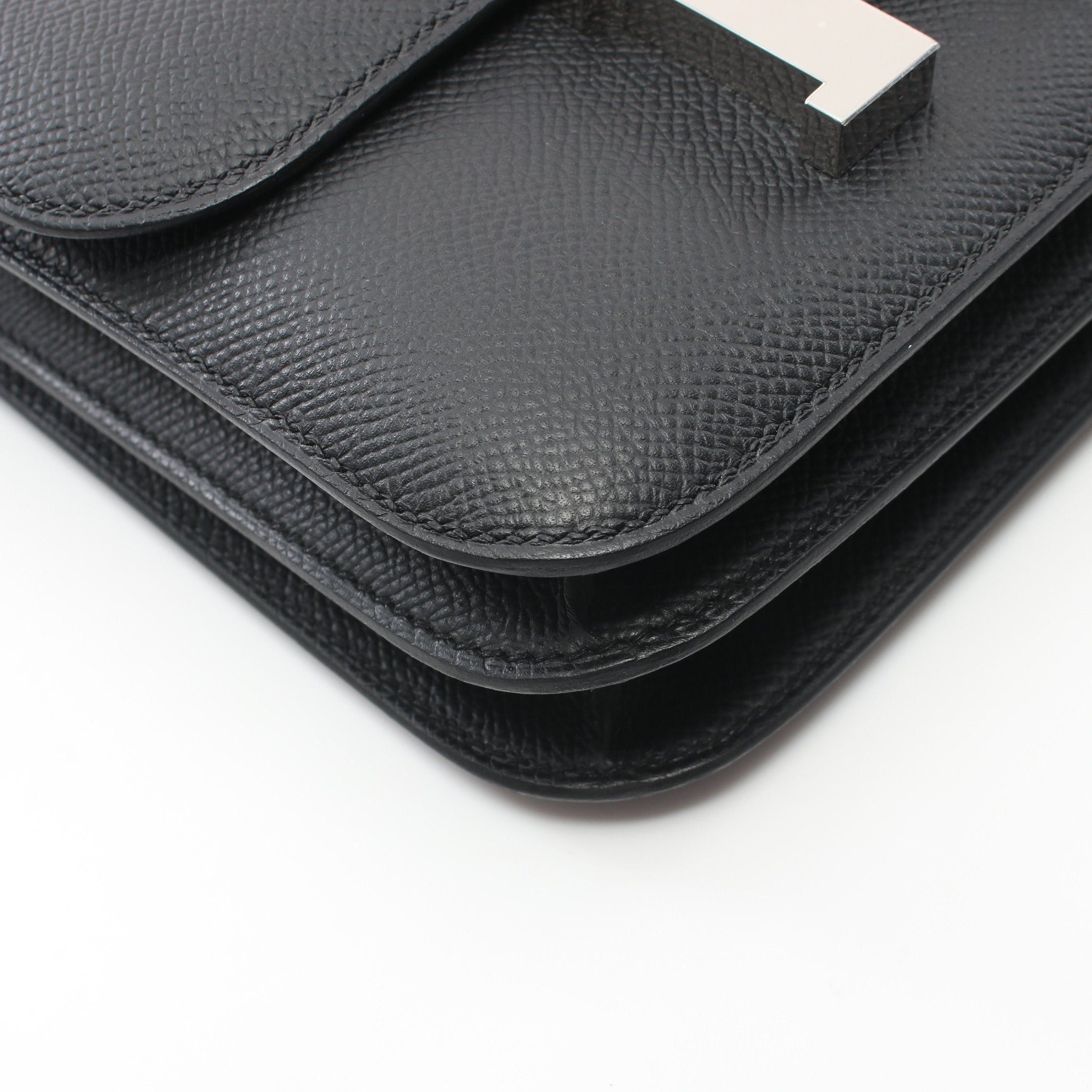 Hermes Hermes Constance 3 Mini Shoulder Bag Veau Epsom Black Silver Hardware Double Engraved Size ONE SIZE - 6 Thumbnail