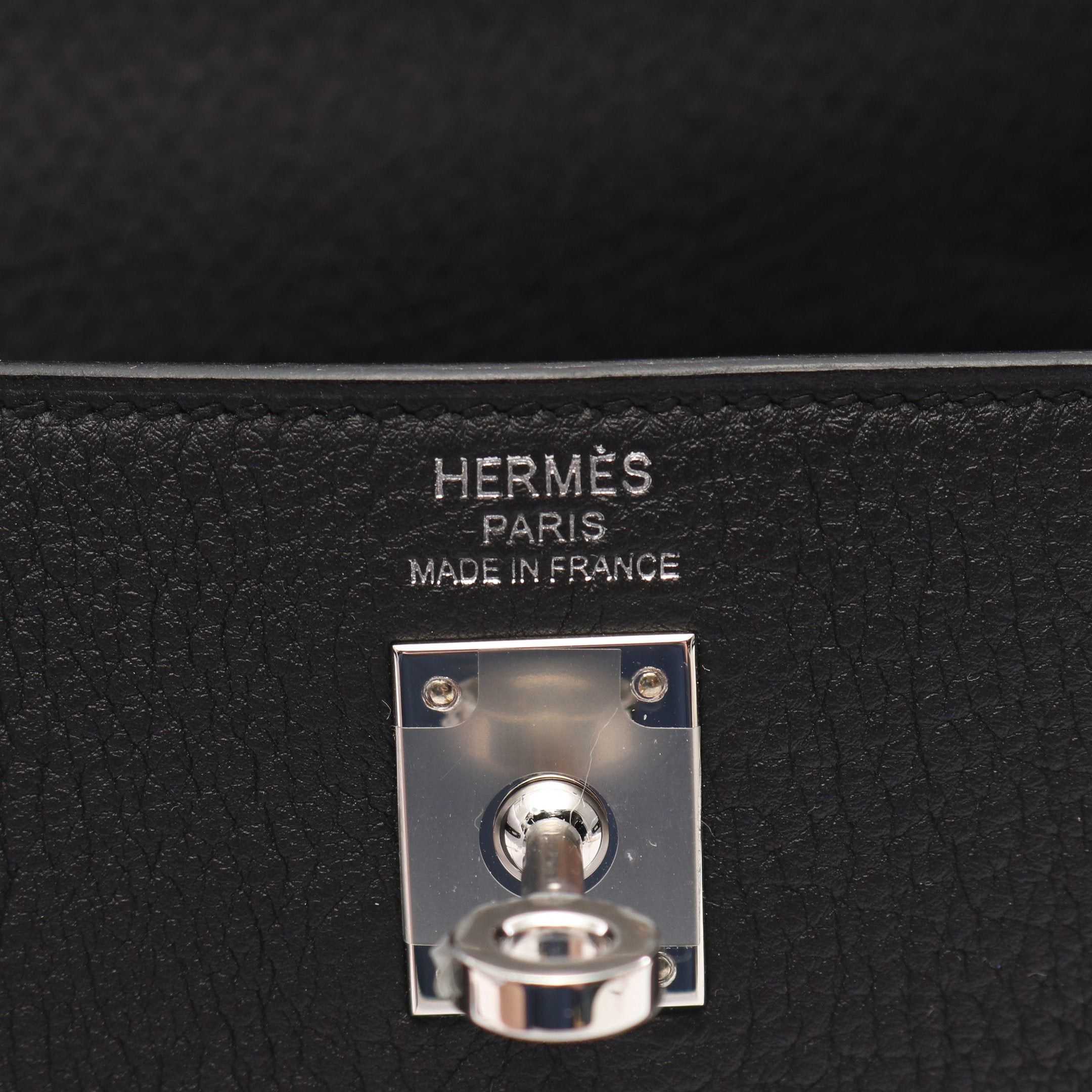Hermes Hermes Kelly 25 Handbag Togo Black Silver Hardware Inner Stitch K Stamp Size ONE SIZE - 4 Thumbnail