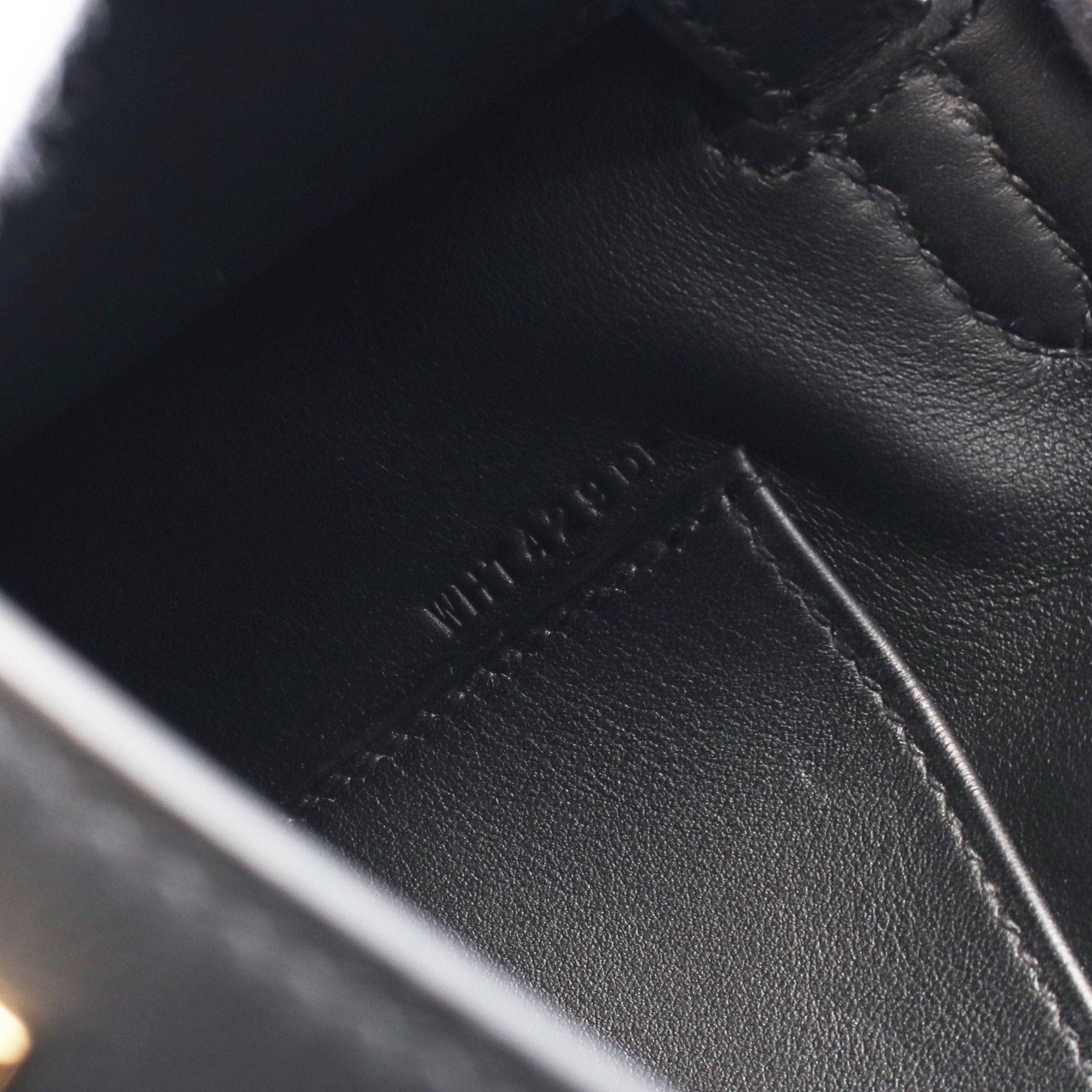 Hermes Hermes Pochette Kelly Mini Handbag Veau Swift Black Gold Hardware Double Engraved Size ONE SIZE - 5 Thumbnail