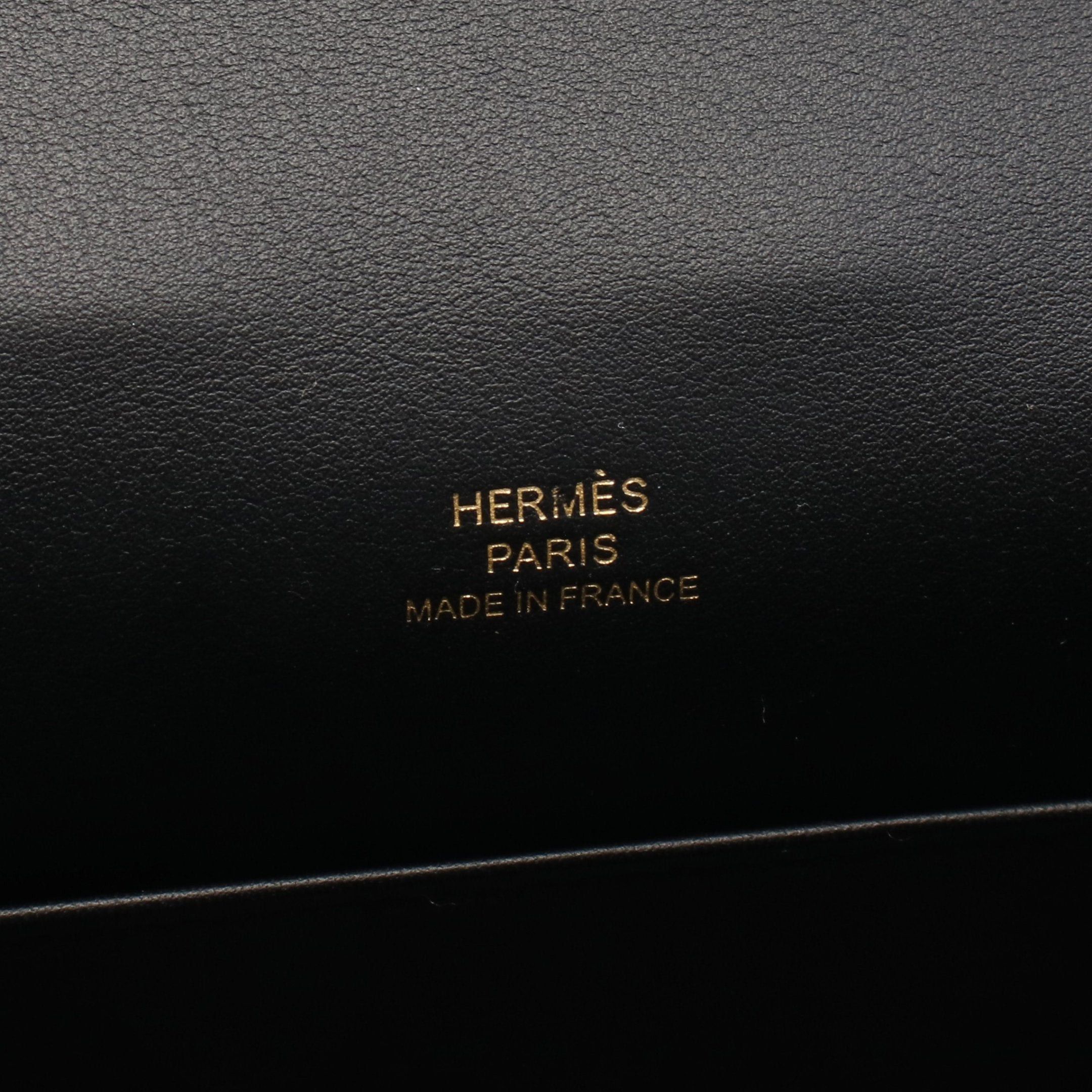 Hermes Hermes Pochette Kelly Mini Handbag Veau Swift Black Gold Hardware Double Engraved Size ONE SIZE - 4 Thumbnail