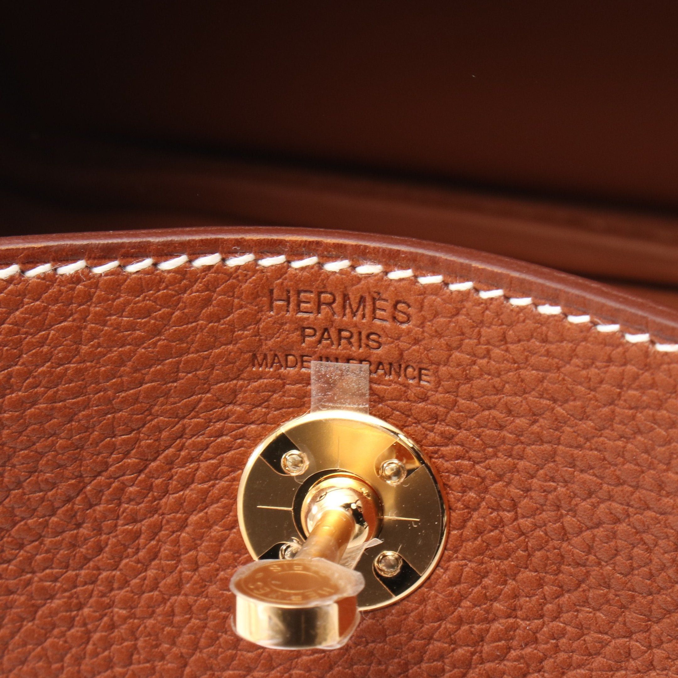 Hermes Hermes Lindy Mini Forbe Shoulder Bag Veau Barenia Brown Gold Hardware Double Engraved Size ONE SIZE - 4 Thumbnail
