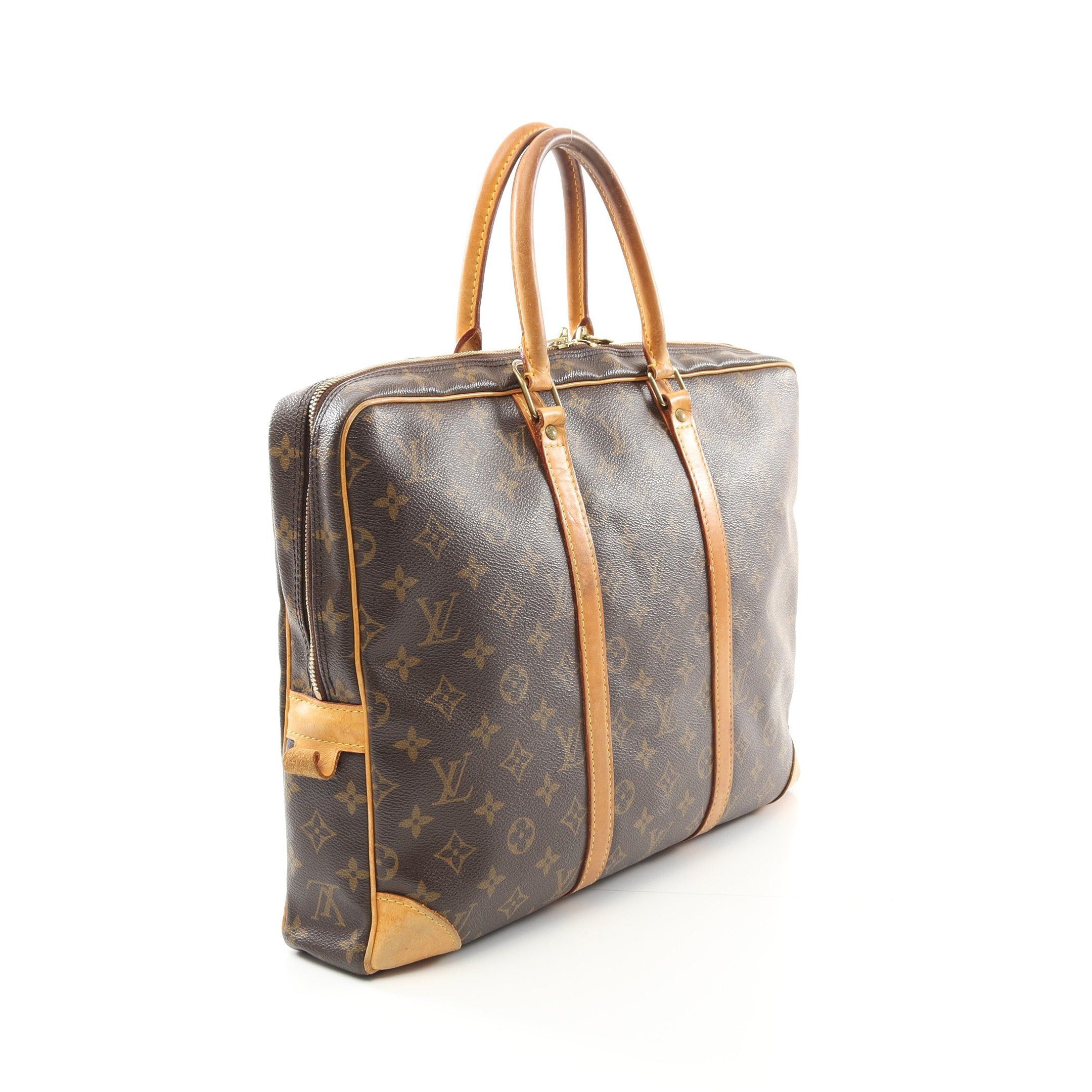 Louis Vuitton Louis Vuitton Porte Document Voyage Monogram Briefcase Business Bag Leather Brown Size ONE SIZE - 2 Thumbnail