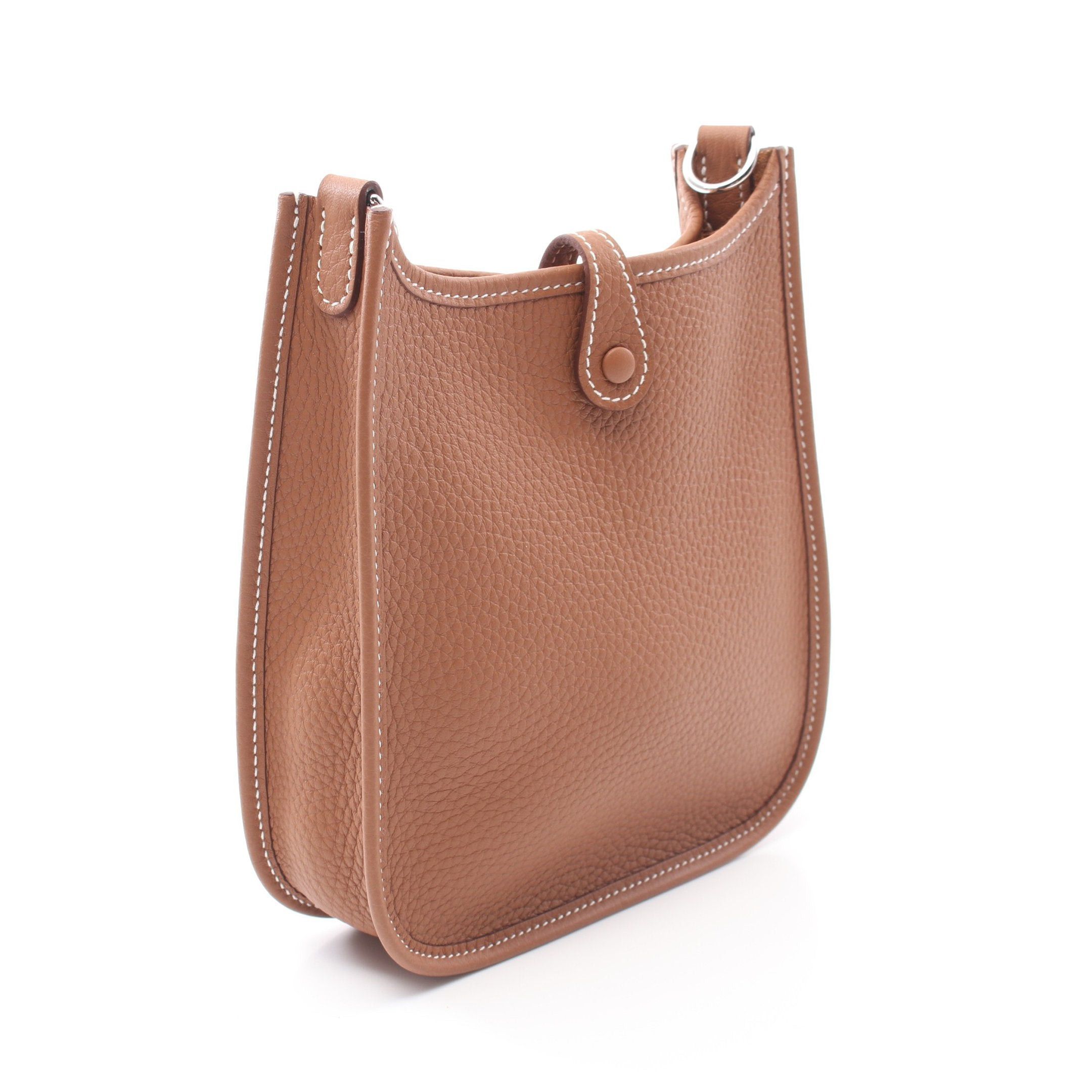 Hermes Hermes Evelyn Tpm Amazon Gold Shoulder Bag Clemence Leather Light Brown Silver Hardware Double Engraved Size ONE SIZE - 2 Thumbnail