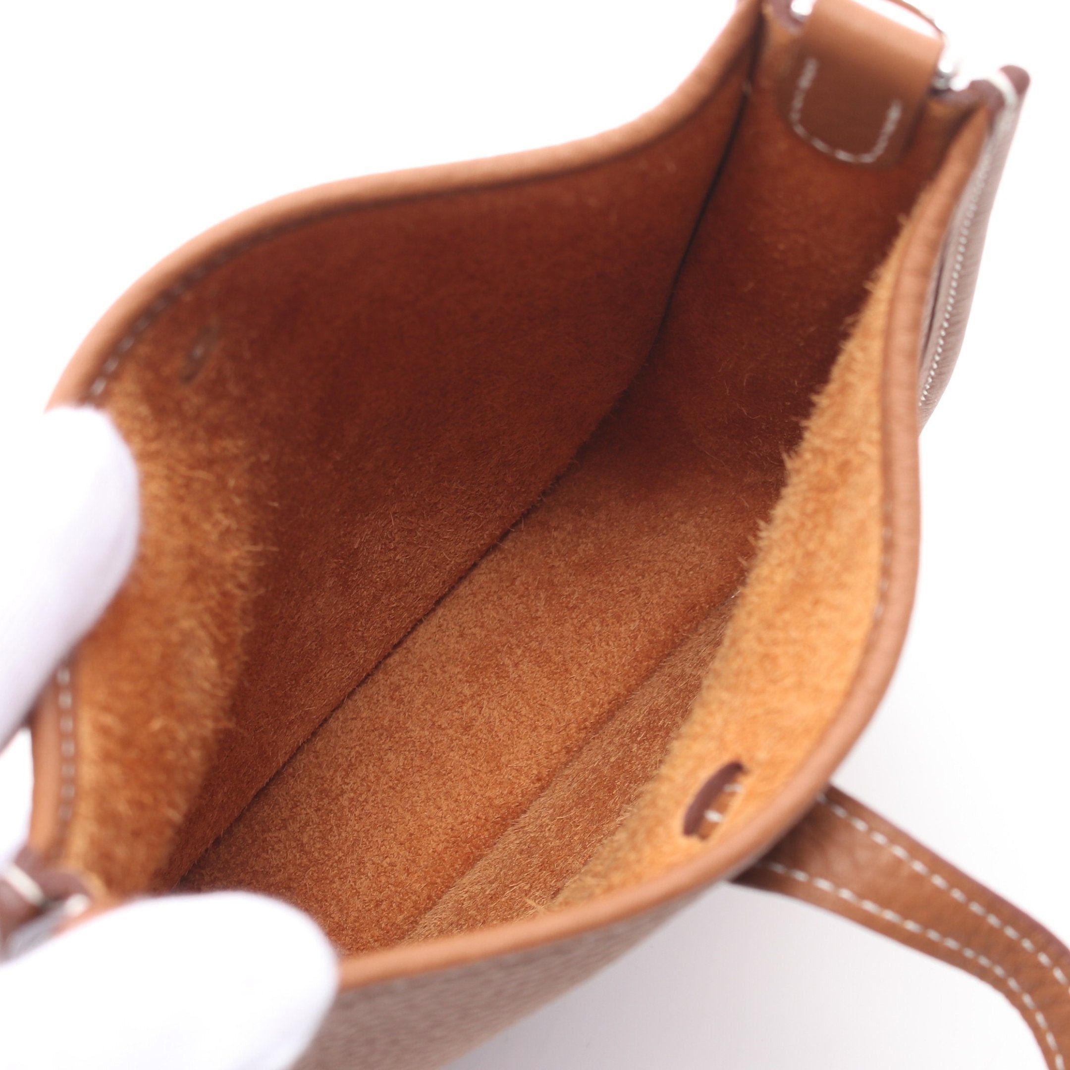 Hermes Hermes Evelyn Tpm Amazon Gold Shoulder Bag Clemence Leather Light Brown Silver Hardware Double Engraved Size ONE SIZE - 3 Thumbnail