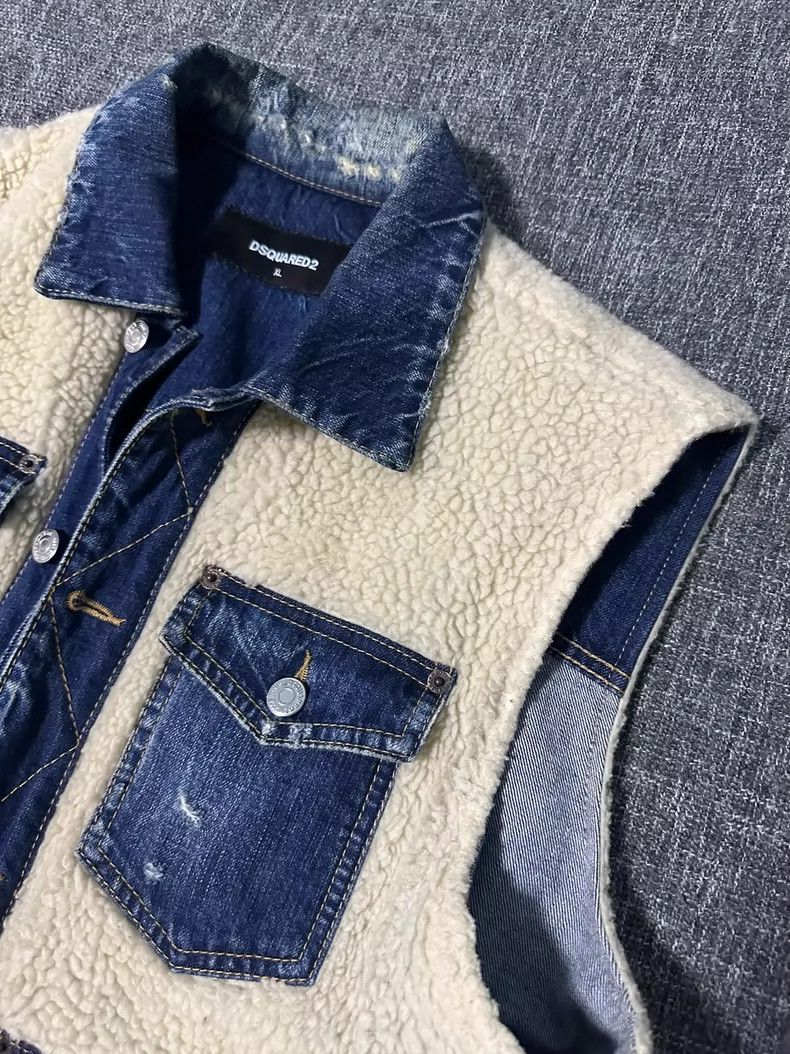 Dsquared2 Dsquared2 Denim Wool Blend Vest XL Size US XL / EU 56 / 4 - 3 Thumbnail