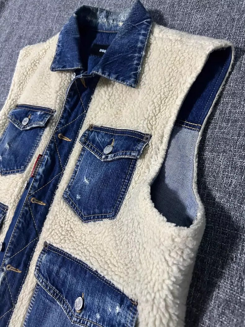 Dsquared2 Dsquared2 Denim Wool Blend Vest XL Size US XL / EU 56 / 4 - 5 Thumbnail