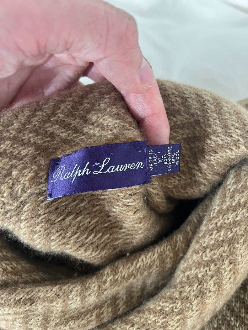 Ralph Lauren Purple Label Ralph Lauren Herringbone Pattern Sweater Size US XL / EU 56 / 4 - 3 Thumbnail