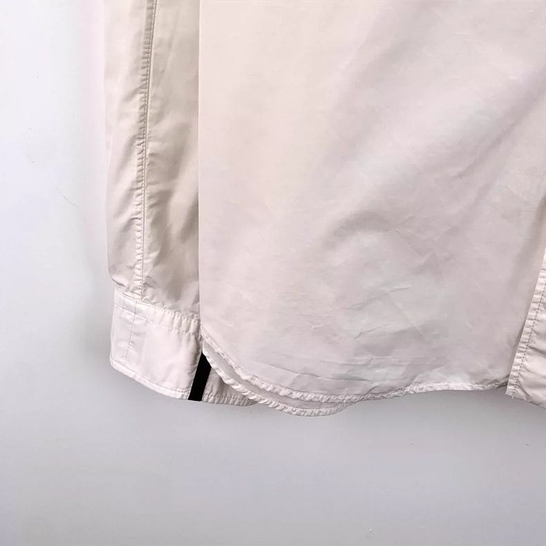 Balenciaga Balenciaga Beige Striped Logo Embroidered Shirt Size US M / EU 48-50 / 2 - 4 Thumbnail