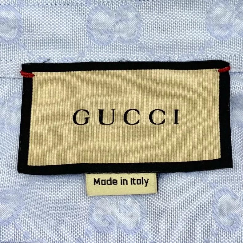 Gucci Gucci Light Blue Logo Short Sleeve Shirt Size US L / EU 52-54 / 3 - 5 Thumbnail