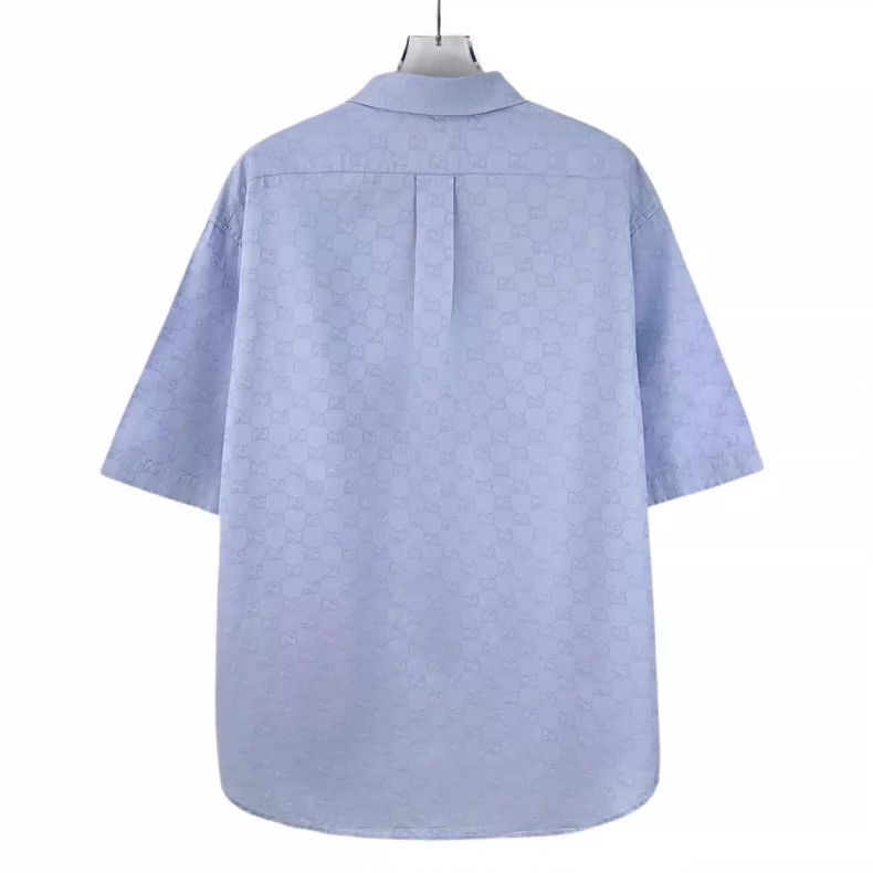 Gucci Gucci Light Blue Logo Short Sleeve Shirt Size US L / EU 52-54 / 3 - 2 Thumbnail