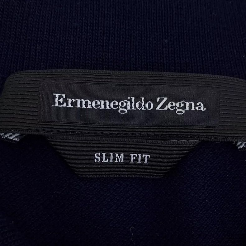 Ermenegildo Zegna Ermenegildo Zegna Navy Cotton Polo Shirt Size US L / EU 52-54 / 3 - 5 Thumbnail