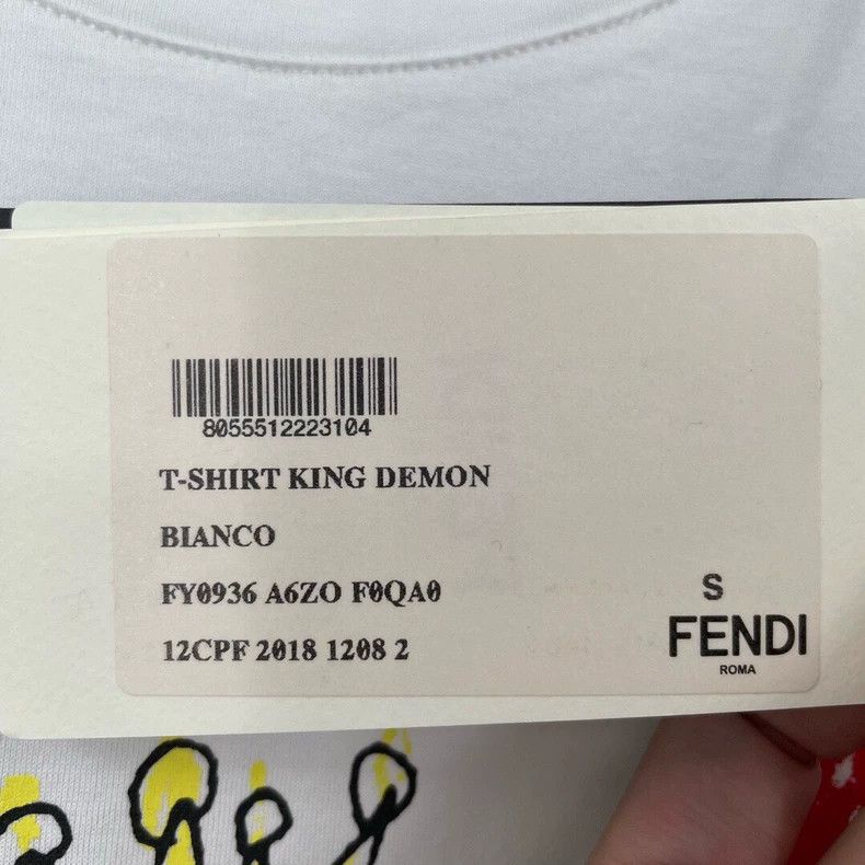 Fendi Fendi Crown Monster Short Sleeve T-Shirt Size US S / EU 44-46 / 1 - 6 Thumbnail