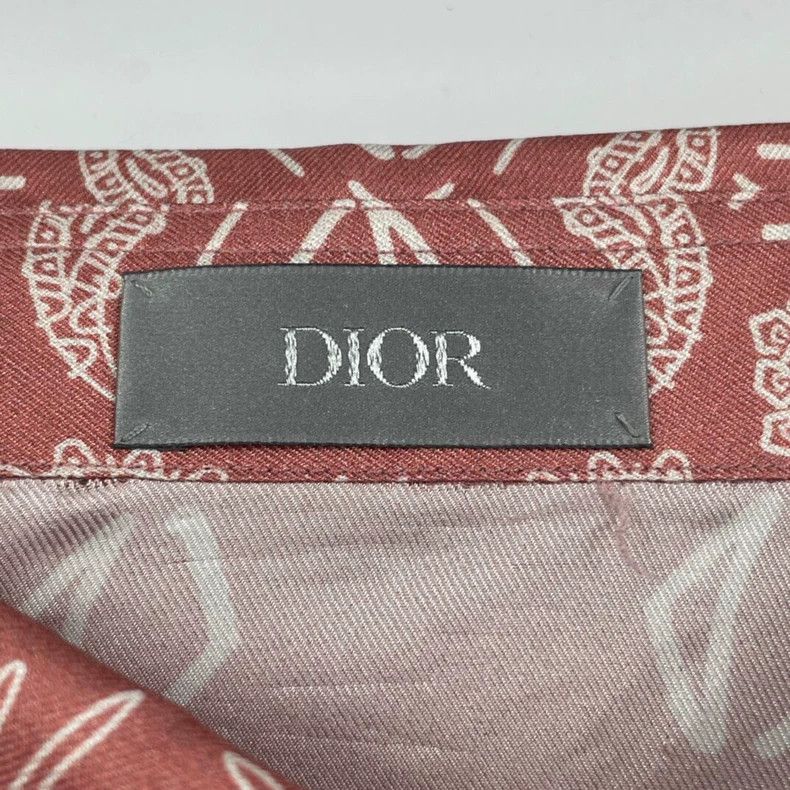 Dior Dior Short Sleeve Shirt with Paisley Print Size US M / EU 48-50 / 2 - 3 Thumbnail