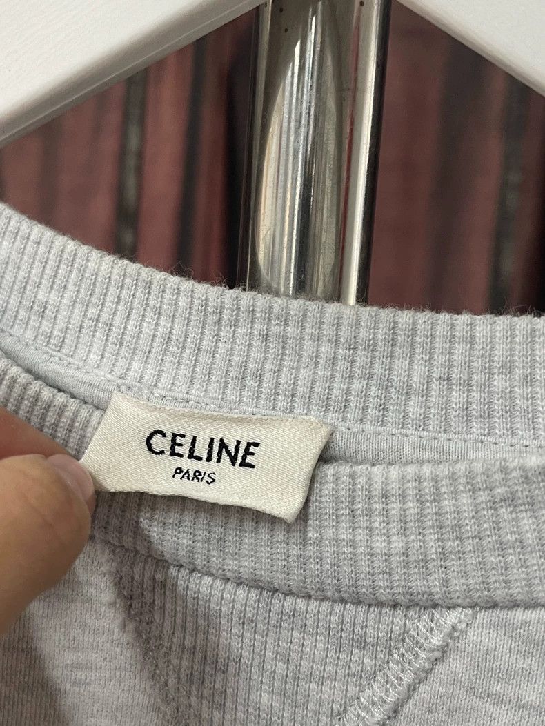 Celine Celine Parks Cropped Sweatshirt in Gray Size US XS / EU 42 / 0 - 6 Thumbnail