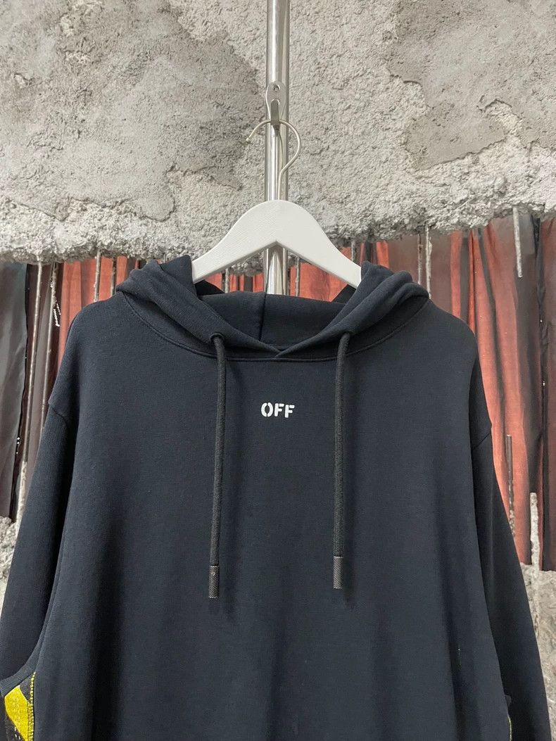 Balenciaga OFF Hooded Sweatshirt in Dark Color Size US XS / EU 42 / 0 - 3 Thumbnail