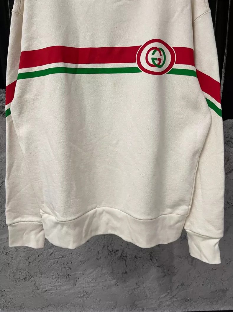 Gucci Gucci Sweatshirt with Red and Green Stripes Size US S / EU 44-46 / 1 - 4 Thumbnail