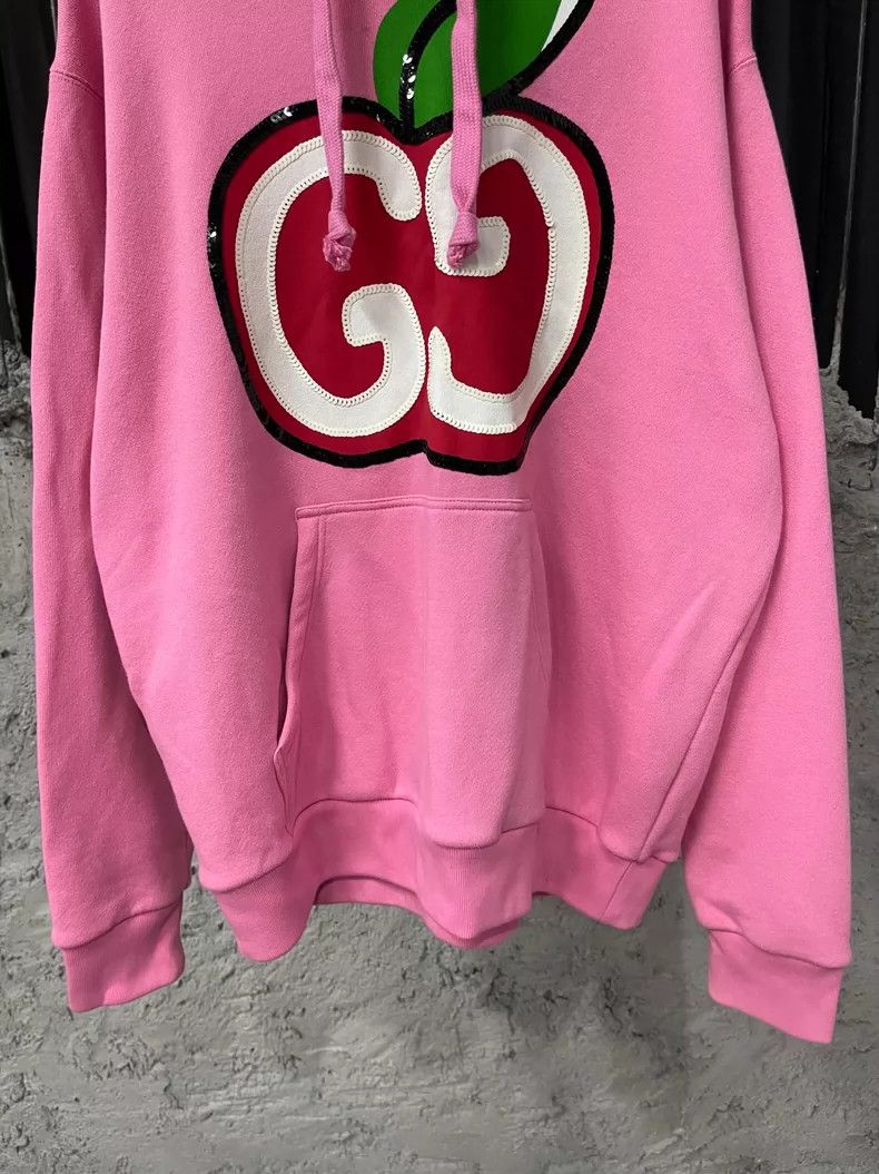 Gucci Gucci Pink Hoodie with Apple Design Size US S / EU 44-46 / 1 - 4 Thumbnail