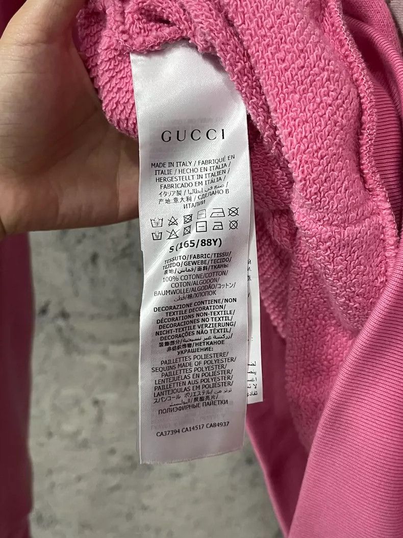 Gucci Gucci Pink Hoodie with Apple Design Size US S / EU 44-46 / 1 - 7 Thumbnail
