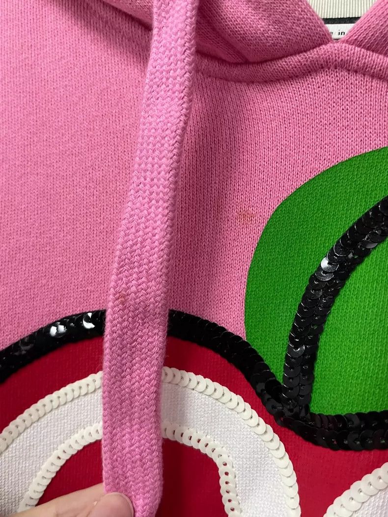 Gucci Gucci Pink Hoodie with Apple Design Size US S / EU 44-46 / 1 - 5 Thumbnail