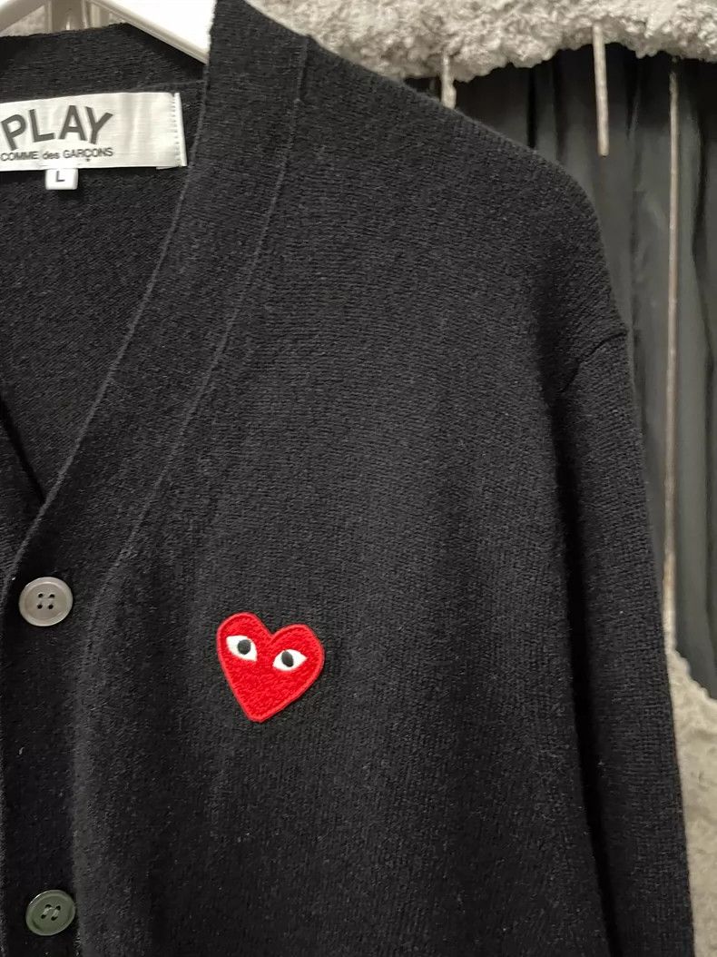 Comme des Garcons PLAY CDG Play Wool Cardigan Size L Size US L / EU 52-54 / 3 - 5 Thumbnail