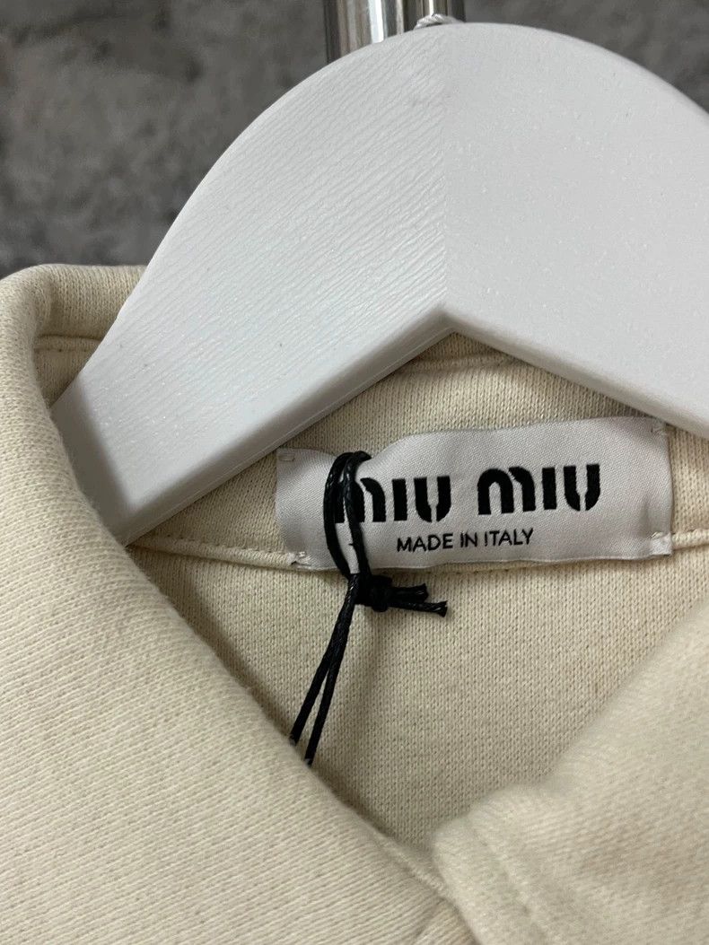 Miu Miu Miu Miu Long Sleeve Shirt in Beige Size US S / EU 44-46 / 1 - 7 Thumbnail