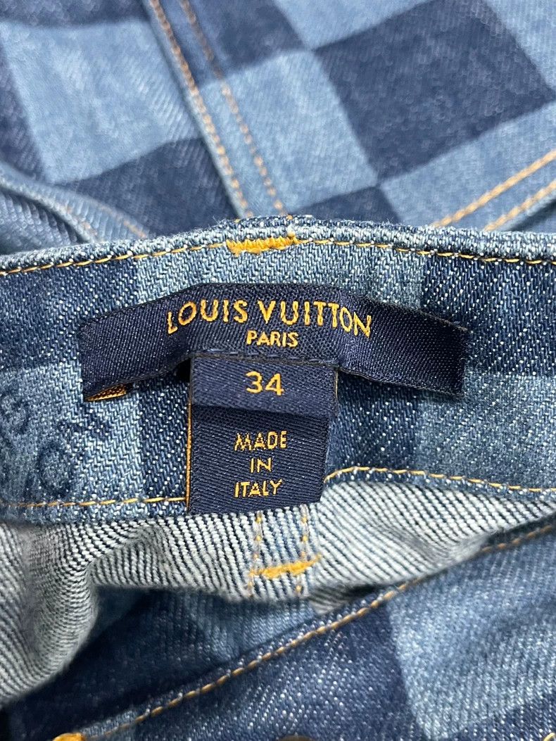 Louis Vuitton Louis Vuitton Checkerboard Denim Pants Size 34 Size 34" / US 12 / IT 48 - 6 Thumbnail