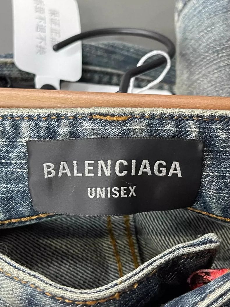 Balenciaga Balenciaga Dragon Pattern Denim Pants Size US 26 / EU 42 - 6 Thumbnail