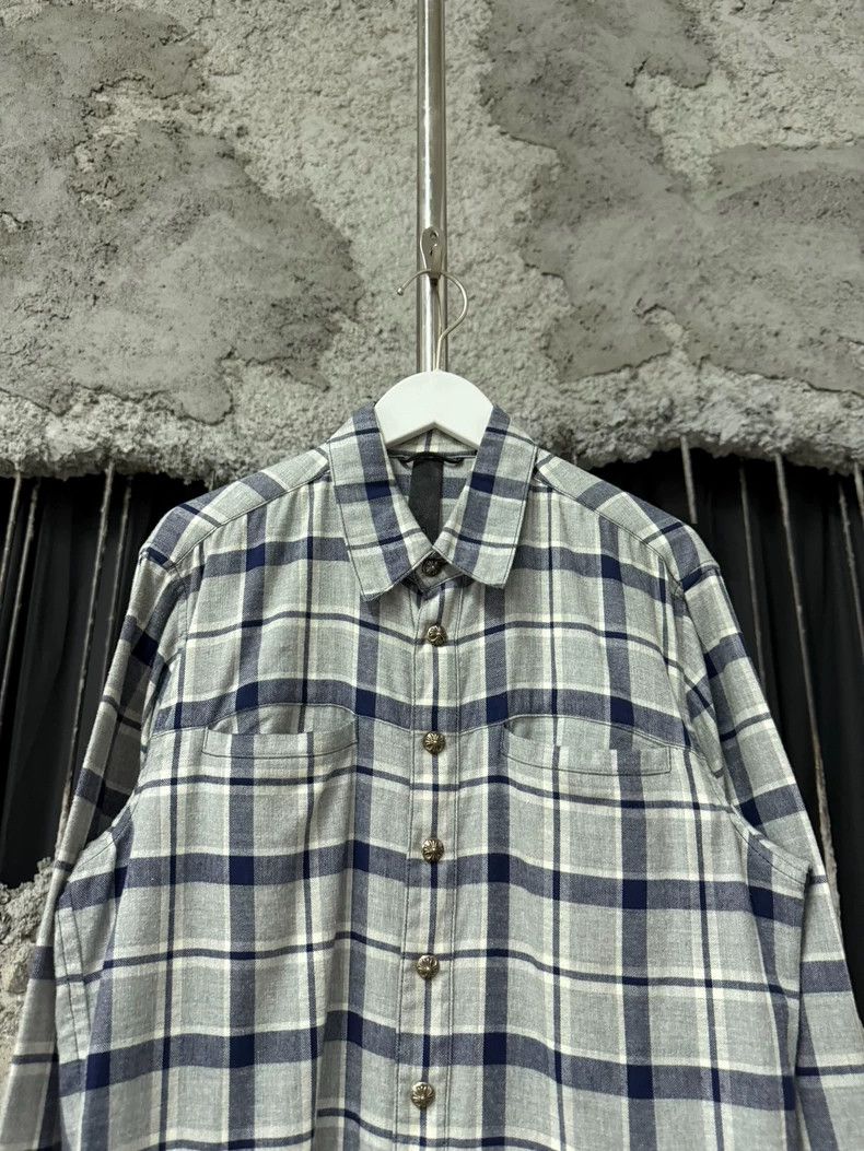 Chrome Hearts Chrome Hearts Plaid Shirt with Leather Details Size US S / EU 44-46 / 1 - 3 Thumbnail