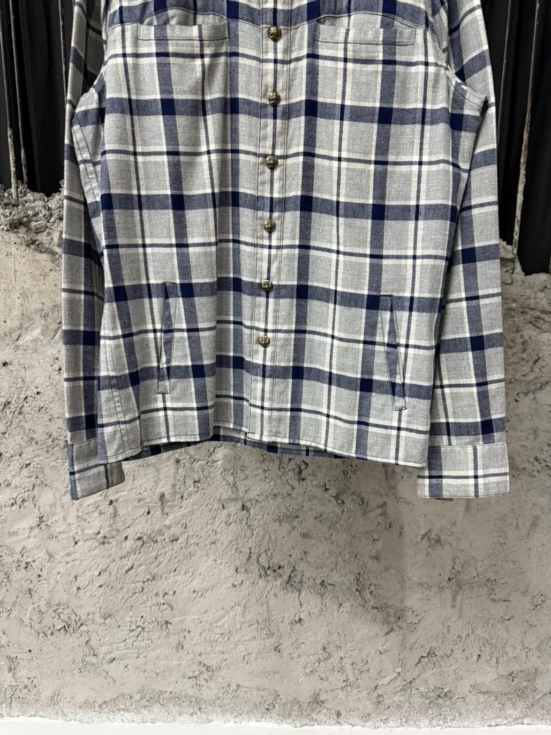 Chrome Hearts Chrome Hearts Plaid Shirt with Leather Details Size US S / EU 44-46 / 1 - 4 Thumbnail
