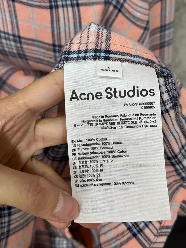Acne Studios Acne Studios Check Long Sleeve Shirt Size US L / EU 52-54 / 3 - 8 Thumbnail