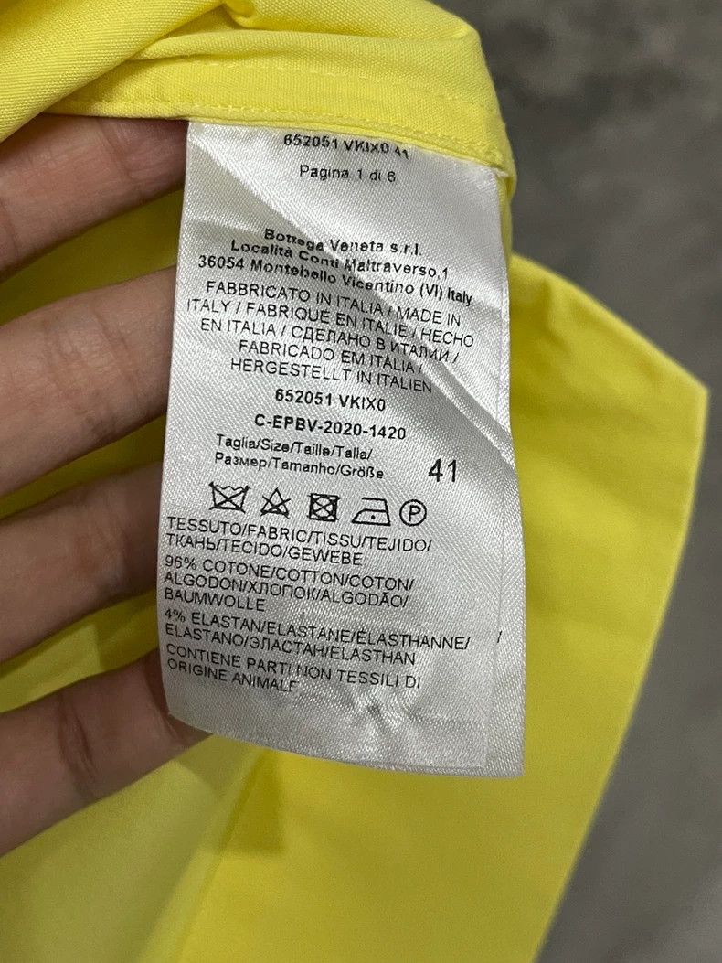 Bottega Veneta Bottega Veneta Yellow Short Sleeve Shirt Size US M / EU 48-50 / 2 - 6 Thumbnail