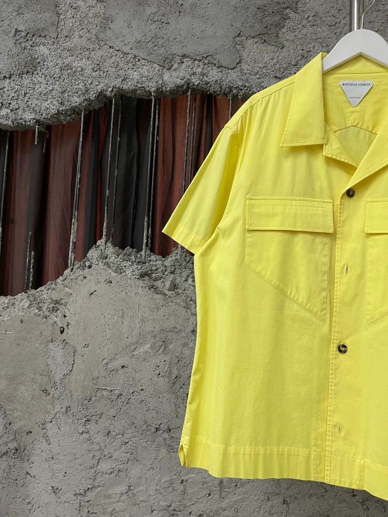 Bottega Veneta Bottega Veneta Yellow Short Sleeve Shirt Size US M / EU 48-50 / 2 - 3 Thumbnail