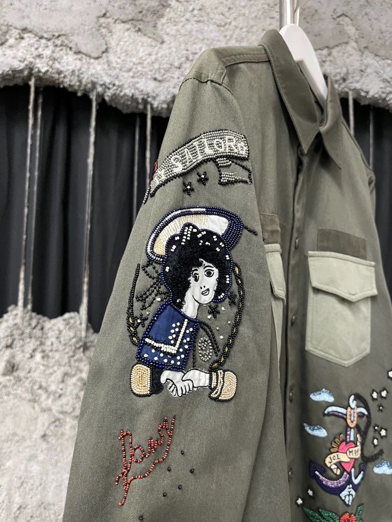 Valentino Valentino Denim Shirt with Embroidery Design Size US M / EU 48-50 / 2 - 5 Thumbnail