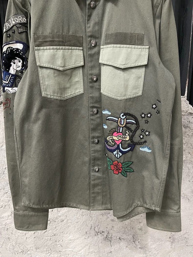 Valentino Valentino Denim Shirt with Embroidery Design Size US M / EU 48-50 / 2 - 4 Thumbnail