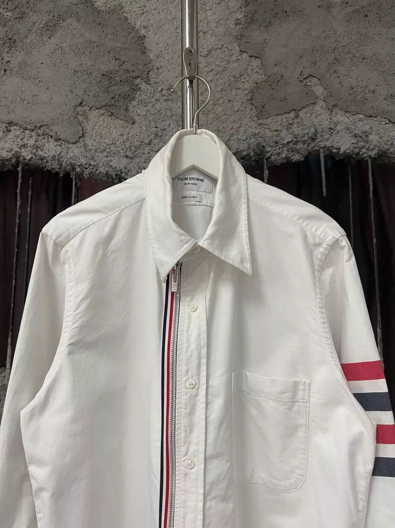 Thom Browne Thom Browne Zip Shirt with Stripes Size US S / EU 44-46 / 1 - 3 Thumbnail