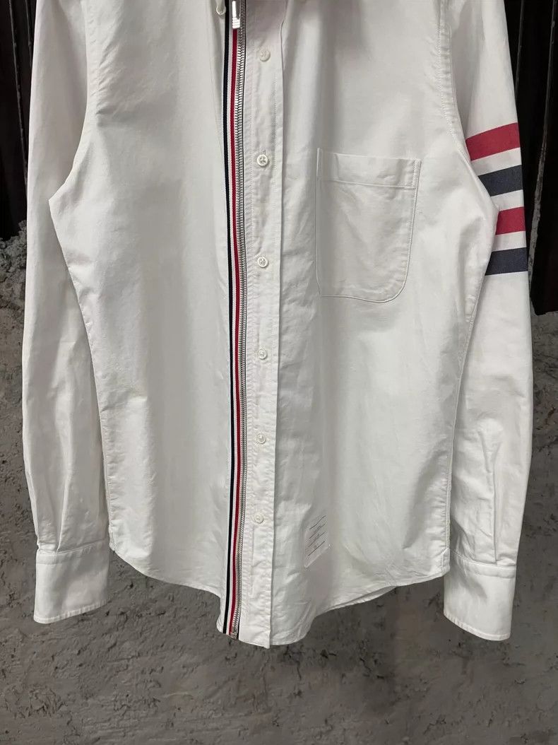Thom Browne Thom Browne Zip Shirt with Stripes Size US S / EU 44-46 / 1 - 4 Thumbnail