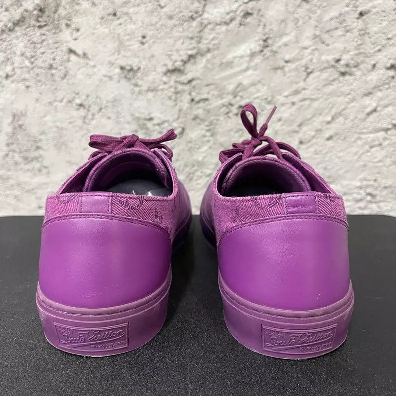 Louis Vuitton Louis Vuitton Purple Denim Sneakers Size 8.5 Size US 8.5 / EU 41-42 - 3 Thumbnail