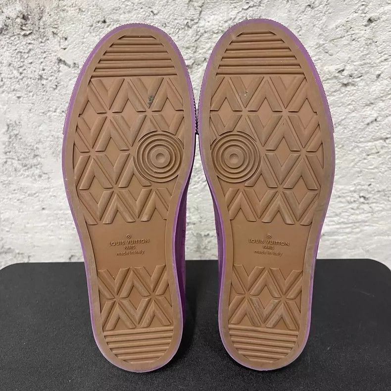 Louis Vuitton Louis Vuitton Purple Denim Sneakers Size 8.5 Size US 8.5 / EU 41-42 - 7 Thumbnail