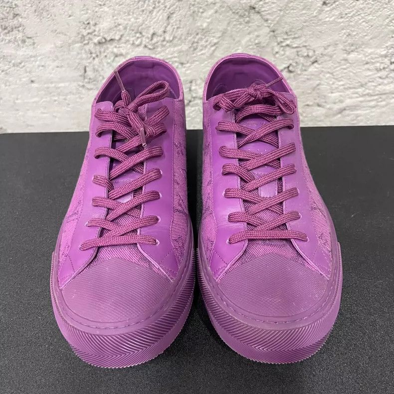 Louis Vuitton Louis Vuitton Purple Denim Sneakers Size 8.5 Size US 8.5 / EU 41-42 - 6 Thumbnail