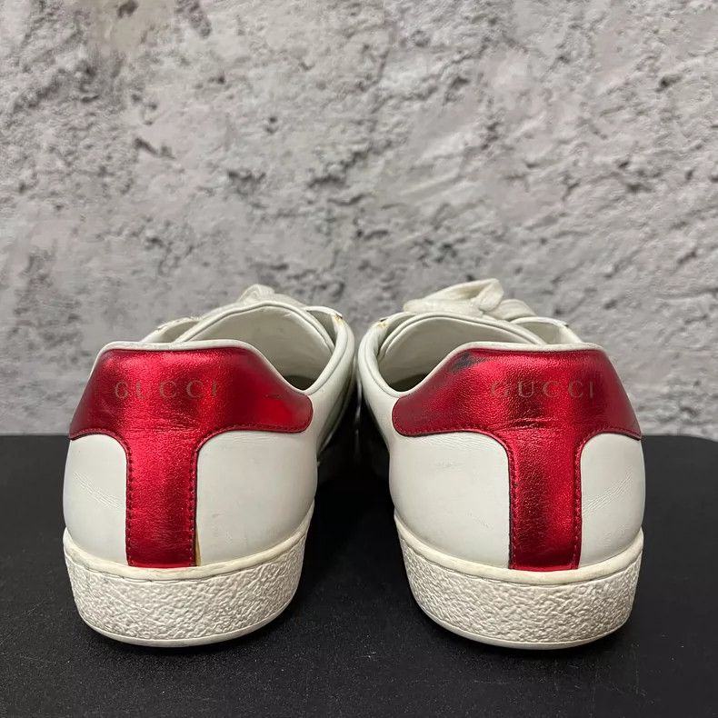 Gucci Gucci White Sneakers with Red Accent Size US 9 / EU 42 - 3 Thumbnail
