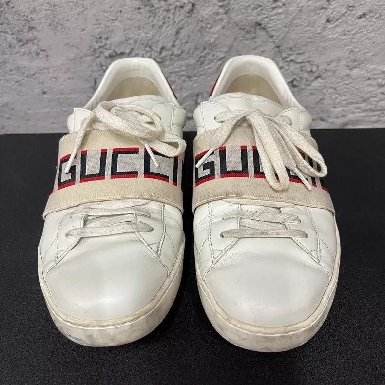 Gucci Gucci White Sneakers with Red Accent Size US 9 / EU 42 - 6 Thumbnail