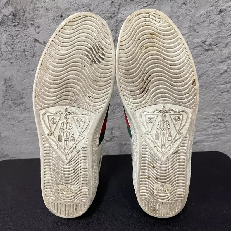 Gucci Gucci White Sneakers with Green Accents Size US 8.5 / EU 41-42 - 7 Thumbnail