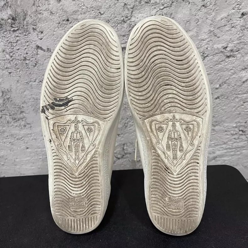 Gucci Gucci White Sneakers with Red Logo Size US 7 / EU 40 - 7 Thumbnail