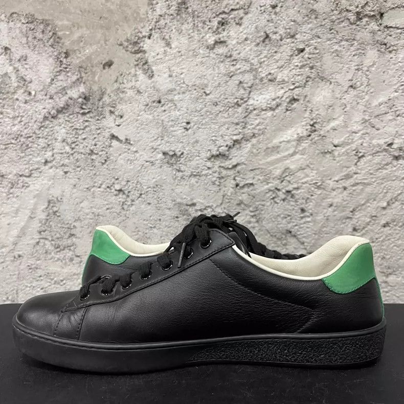 Gucci Gucci Black Sneakers with Green Accents Size US 7 / EU 40 - 5 Thumbnail