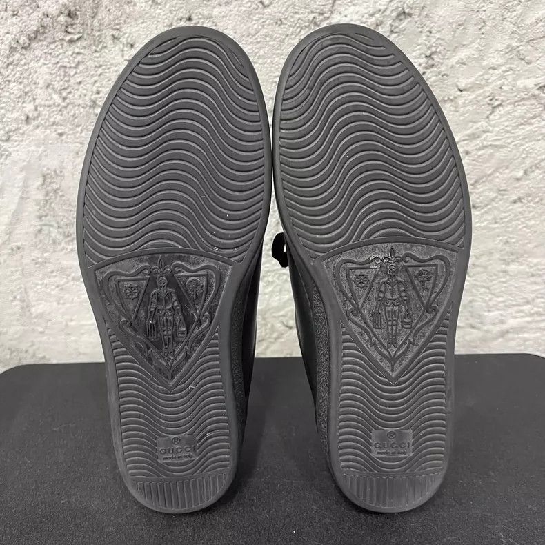 Gucci Gucci Black Sneakers with Green Accents Size US 7 / EU 40 - 7 Thumbnail