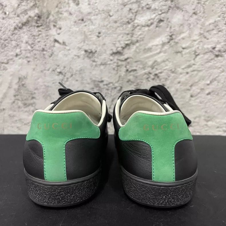 Gucci Gucci Black Sneakers with Green Accents Size US 7 / EU 40 - 3 Thumbnail