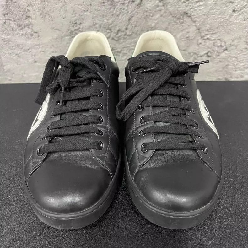 Gucci Gucci Black Sneakers with Green Accents Size US 7 / EU 40 - 6 Thumbnail